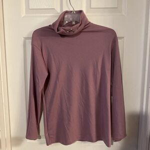 Gina Peters Blouse Women’s Size Medium Stretch Long Sleeve Lilac Floral